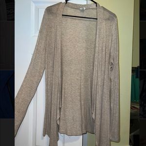tan cardigan